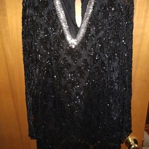 Two-piece sequined dress